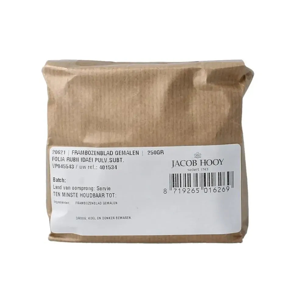 Jacob Hooy Frambozenblad gemalen 250 gram
