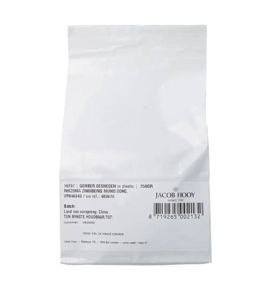 Jacob Hooy Gember geschild gesneden 250 gram