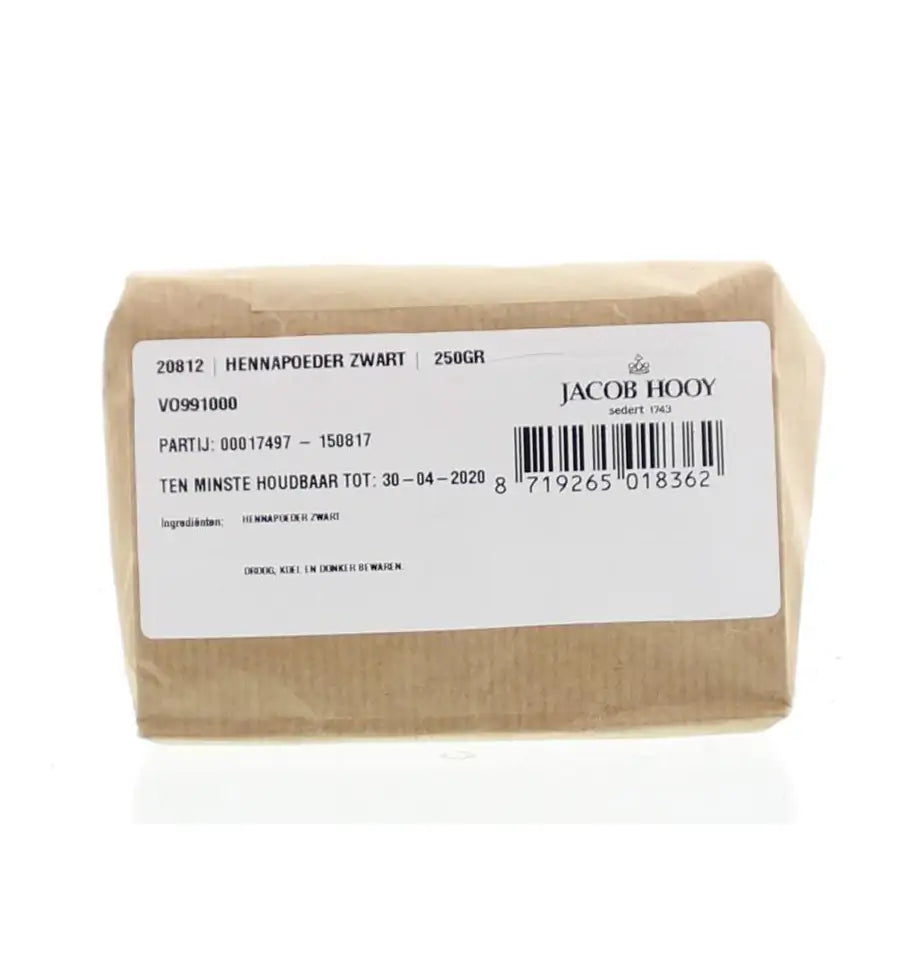 Jacob Hooy Hennapoeder zwart 250 gram