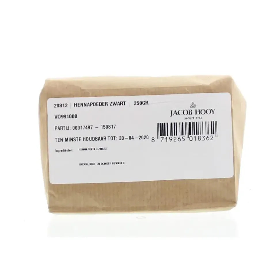 Jacob Hooy Hennapoeder zwart 250 gram