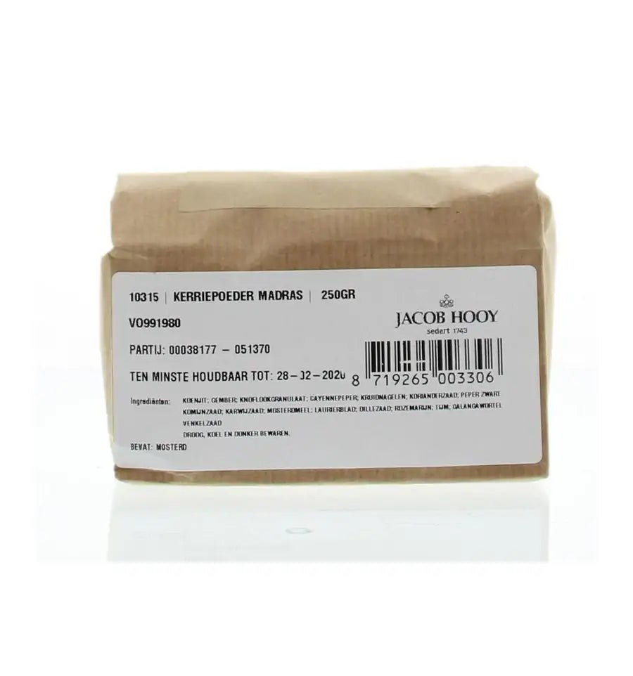 Jacob Hooy Kerriepoeder Madras 250 gram