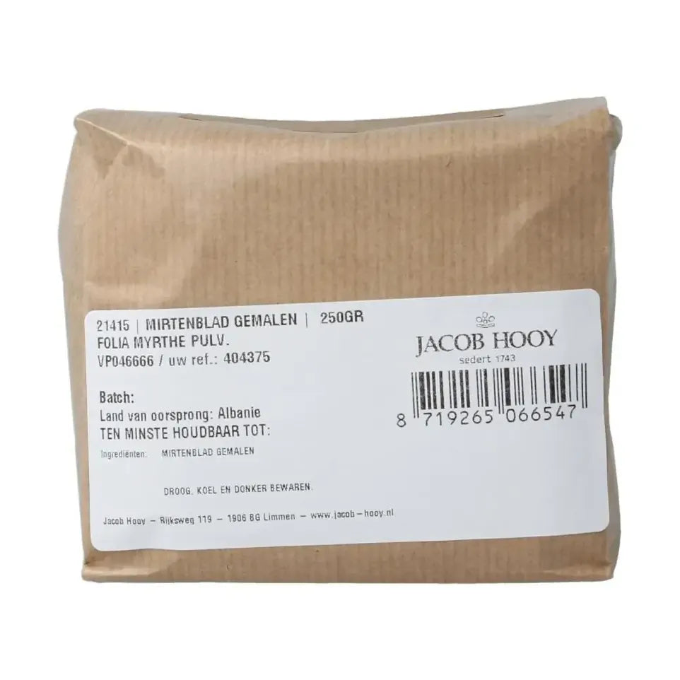 Jacob Hooy Mirtenblad gemalen 250 gram