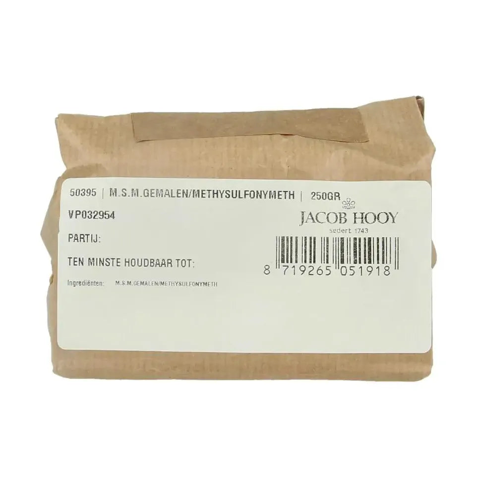 Jacob Hooy MSM gemalen methylsulfonylmethaan 250 gram