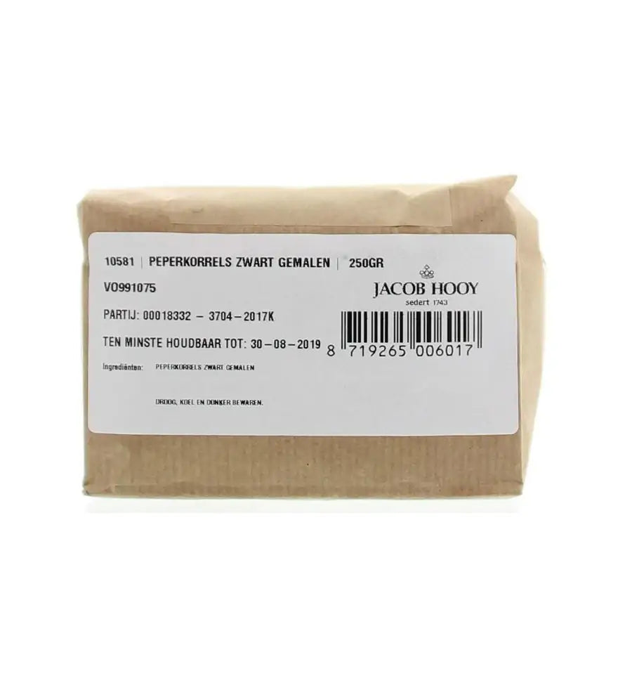 Jacob Hooy Peper zwart gemalen 250 gram