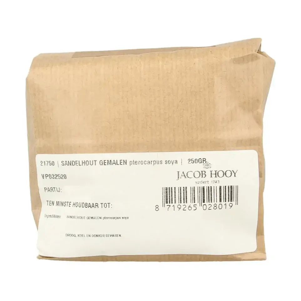 Jacob Hooy Sandelhout lichtrood gemalen 250 gram