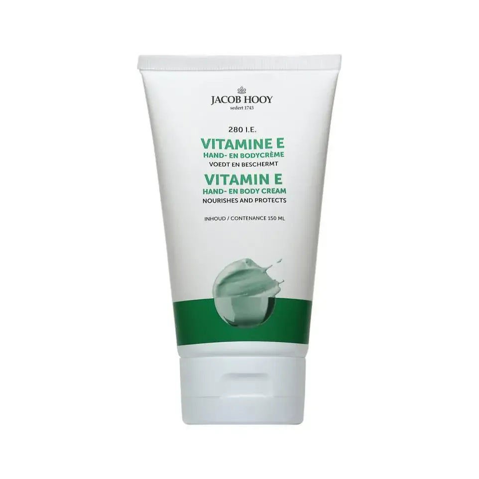 Jacob Hooy Vitamine E hand en bodycreme tube 150 ml