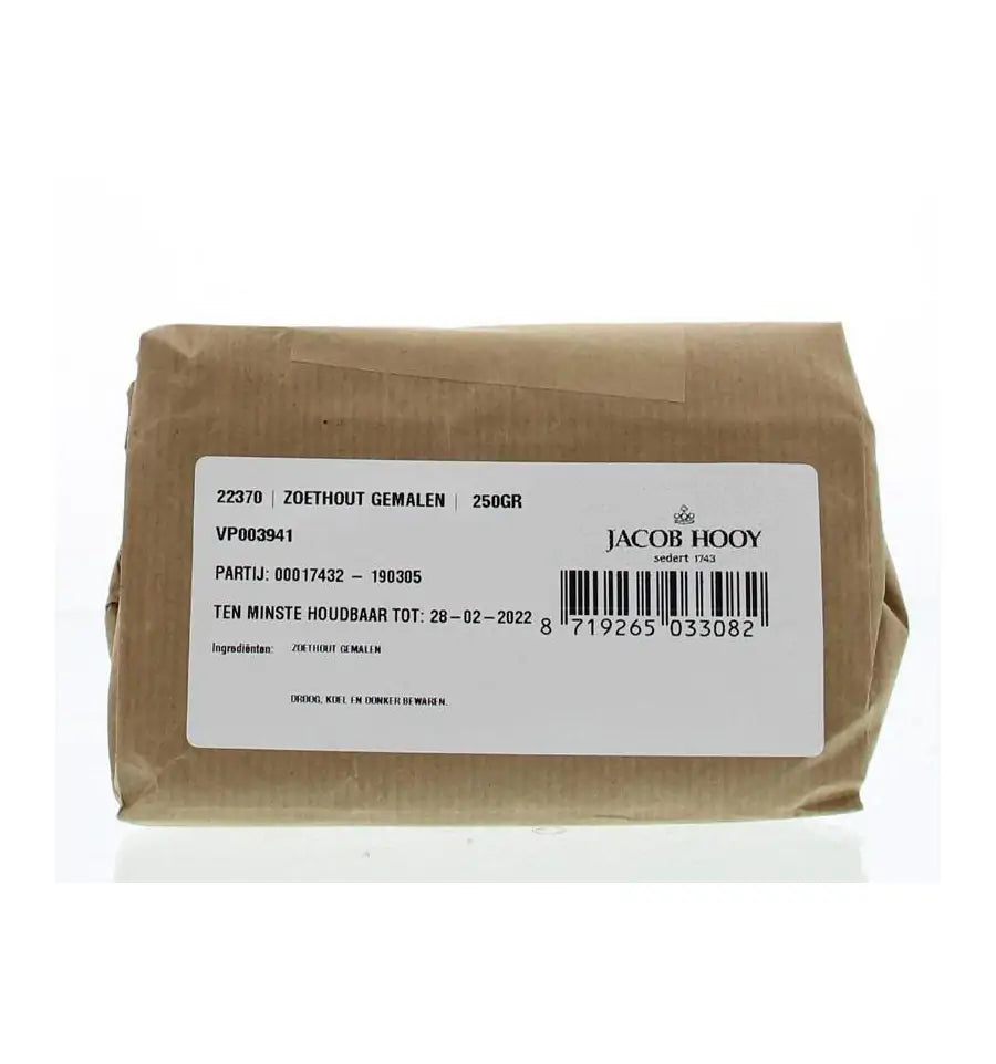 Jacob Hooy Zoethout ongeschild gemalen 250 gram