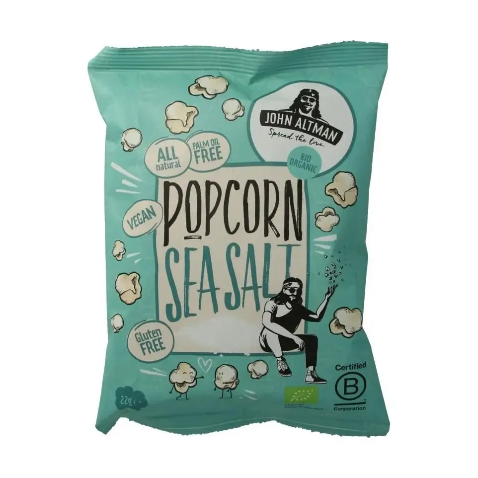 John Altman Popcorn sea salt biologisch 22 gram