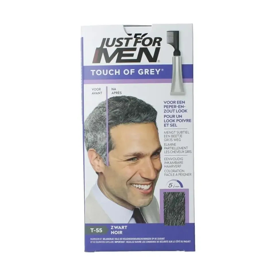 Just For Men Touch of grey T-55 zwart 40 gram