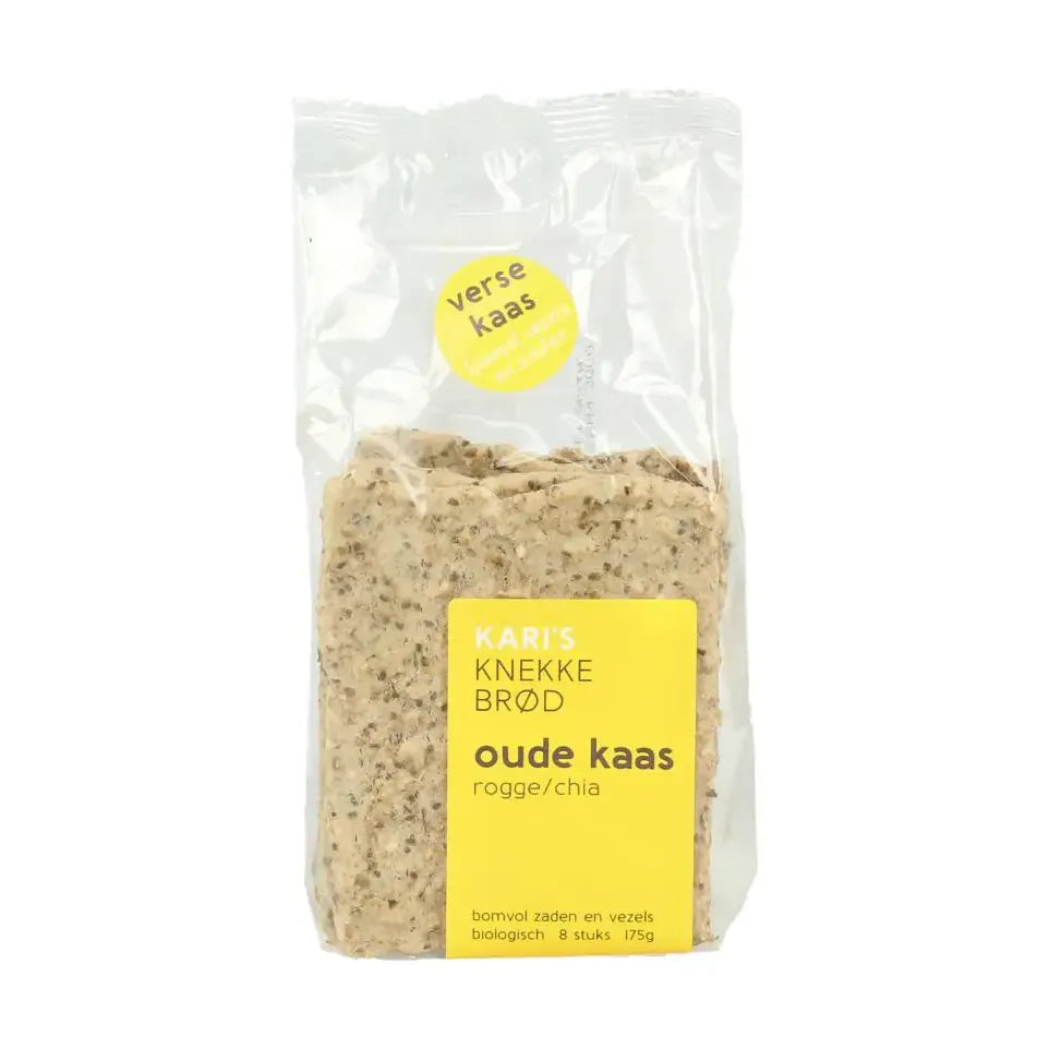Kari's Crackers Knekkebrod oude kaas biologisch 175 gram