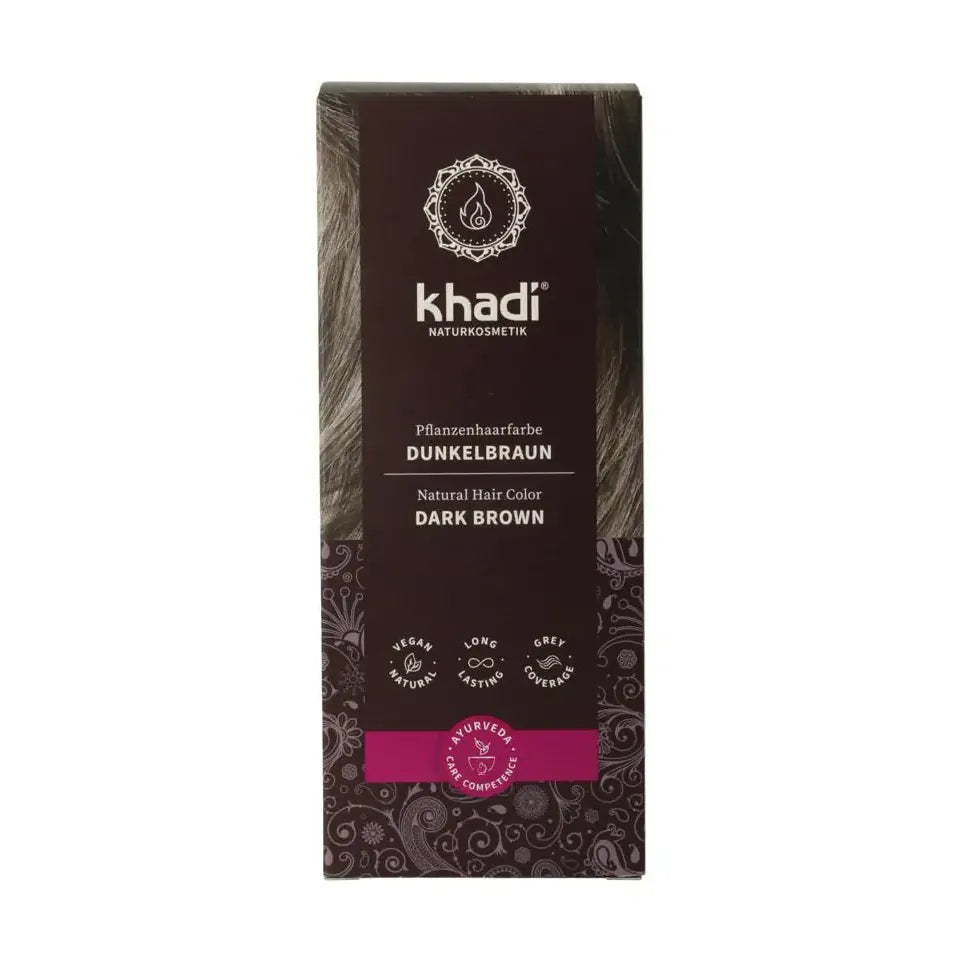 Khadi Haarkleur dark brown 100 gram