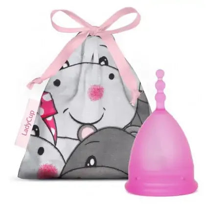 Ladycup menstruatie cup pinky hippo s