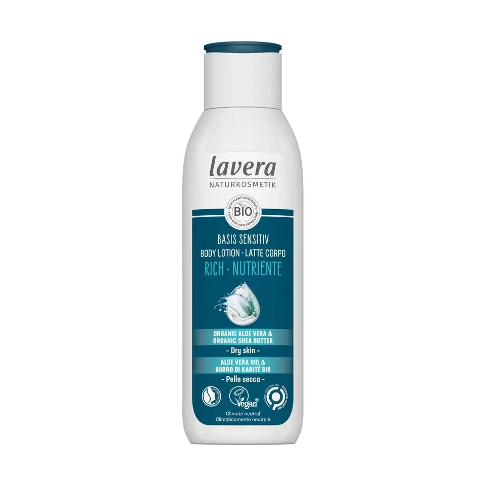 Lavera Basis Sensitiv bodylotion rich EN-IT 250 ml
