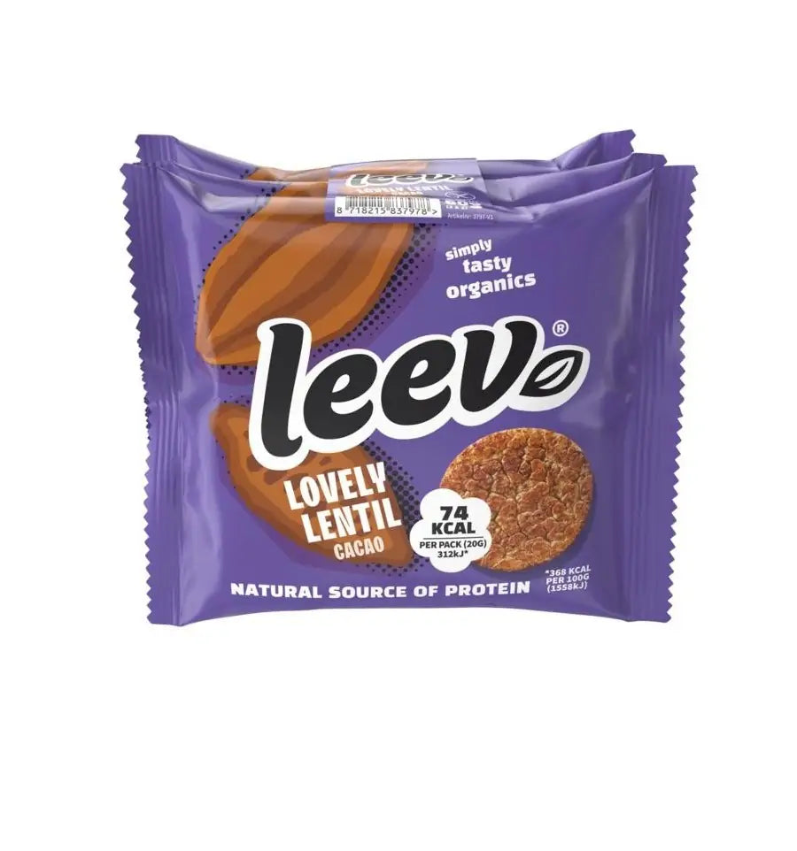 Leev Lovely lentil cakes cacao demeter biologisch 60 gram