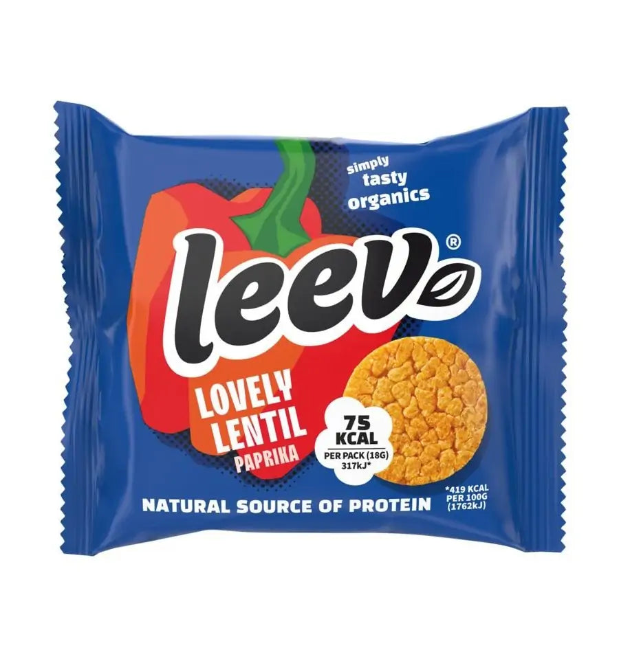 Leev Lovely lentil cakes paprika demeter biologisch 18 gram