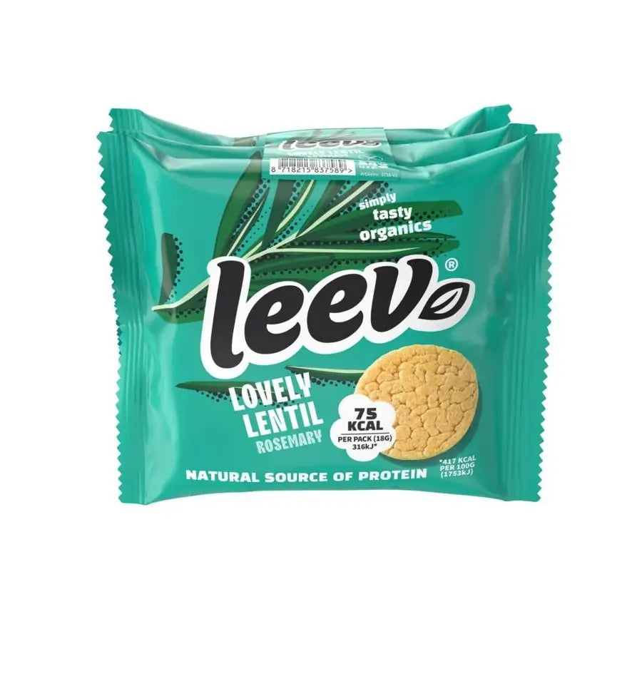 Leev Lovely lentil cakes rosemary demeter biologisch 54 gram