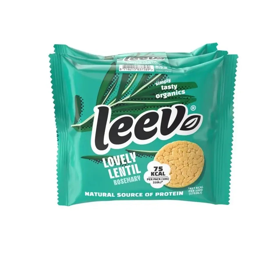 Leev Lovely lentil cakes rosemary demeter biologisch 54 gram