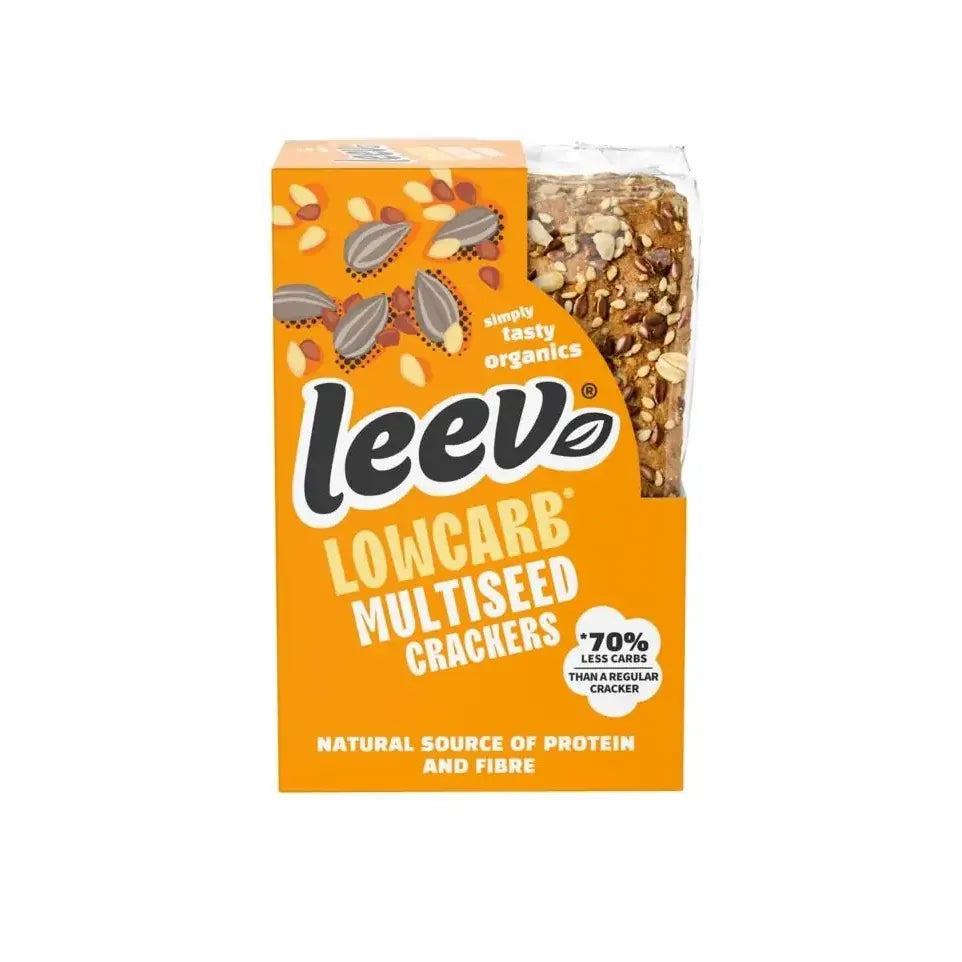 Leev Lowcarb crackers multiseed demeter biologisch 80 gram