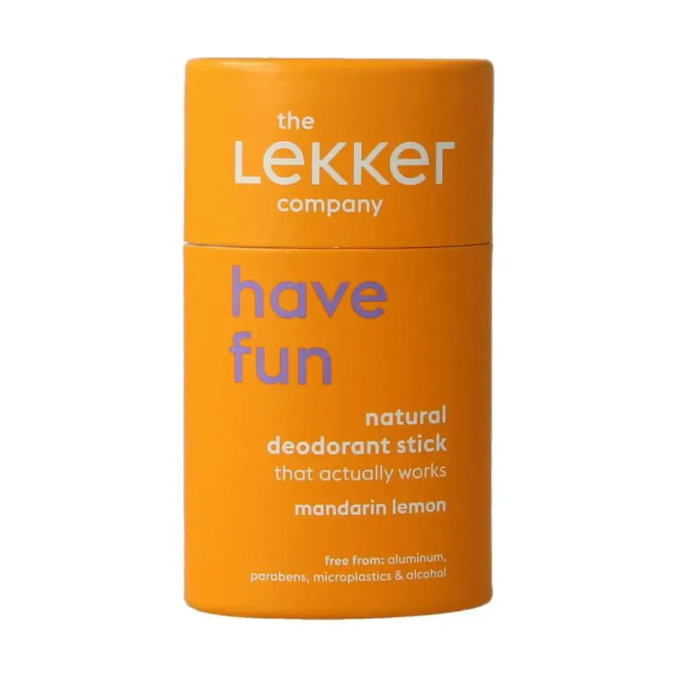 Lekker Company Deodorant stick mandarijn & citroen 40 gram