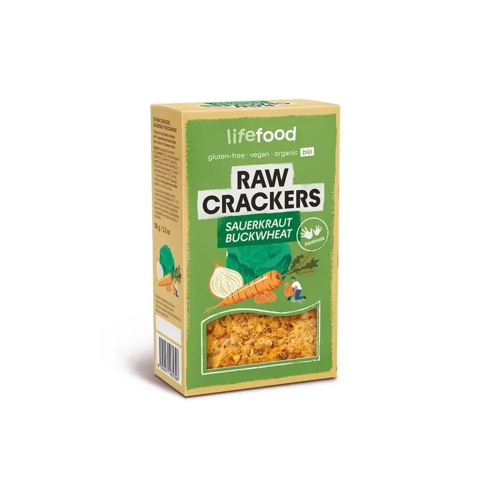 Lifefood Life crackers zuurkool boekweit raw biologisch 90 gram