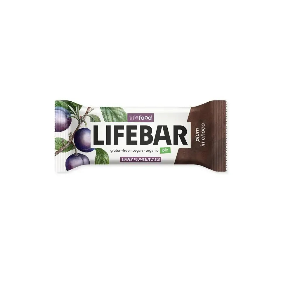 Lifefood Lifebar inchoco plum/pruim 40 gram