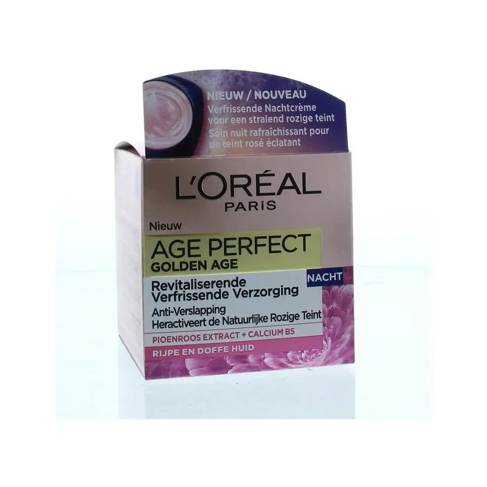 Loreal Age perfect gold age nachtcreme pioenroos 50 ml