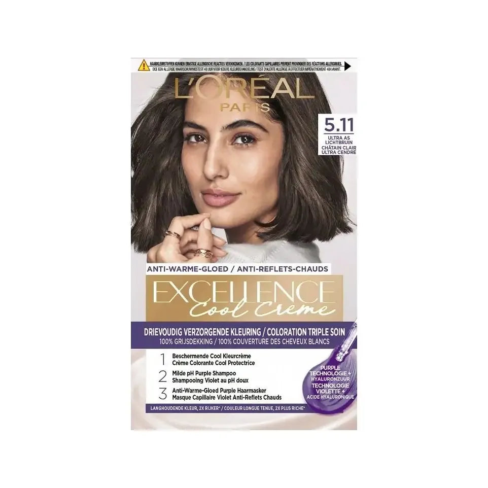 Loreal Cool creme 5.11 ultra as lichtbruin 1 sachets