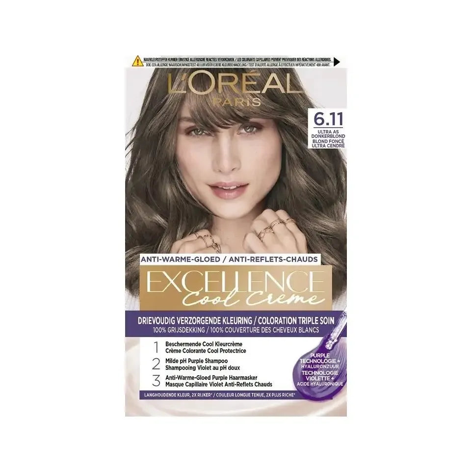 Loreal Cool creme 6.11 ultra as donkerblond