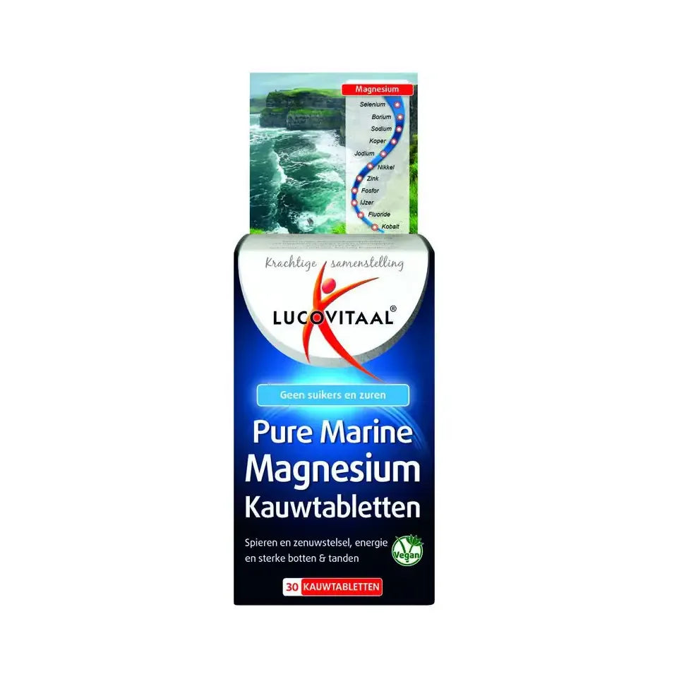 Lucovitaal Pure marine magnesium 30 kauwtabletten