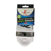 Lucovitaal Sportsok bamboe wit 35-38 1 paar