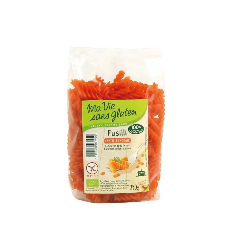 Ma Vie Sans Gluten Fusilli van rode linzen 250 gram