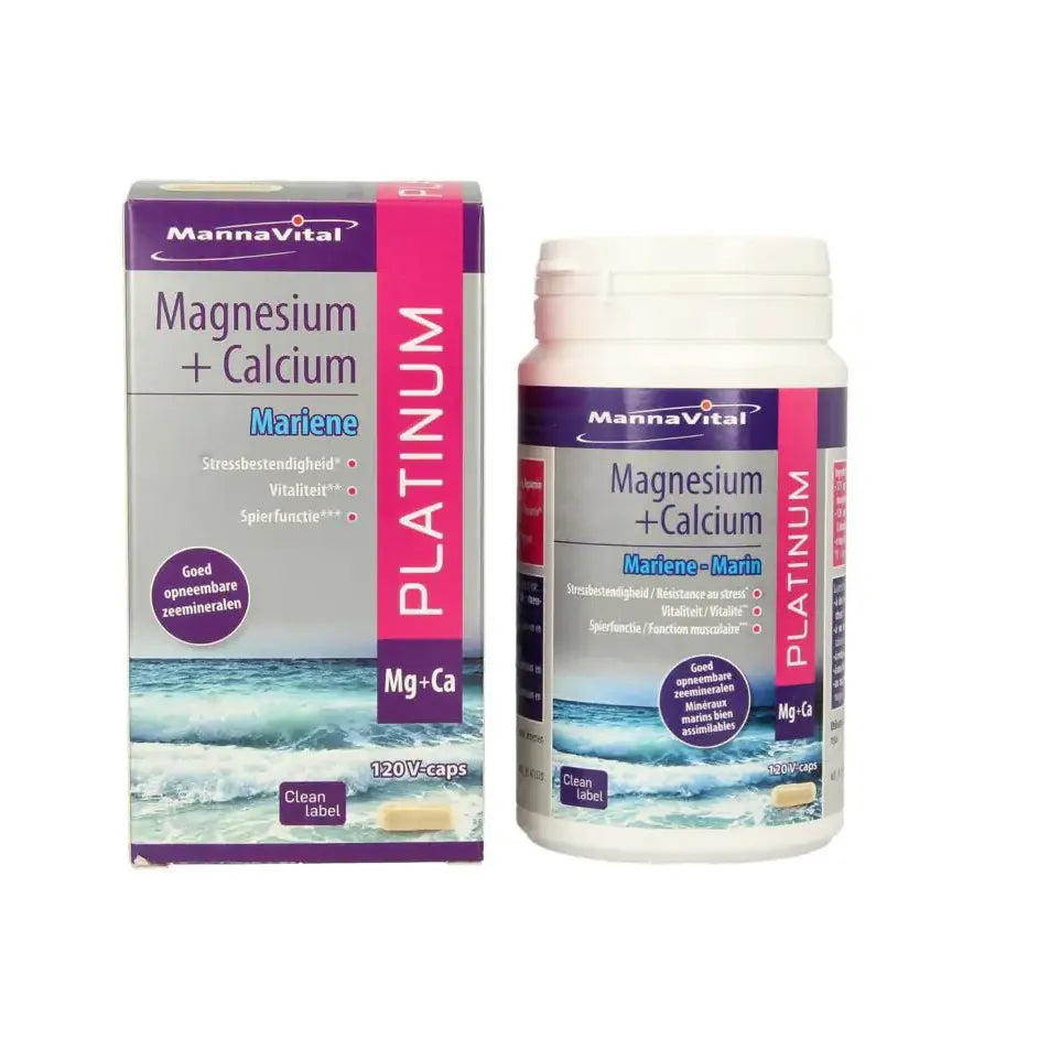 Mannavital Mariene magnesium + calcium platinum 120 vcaps