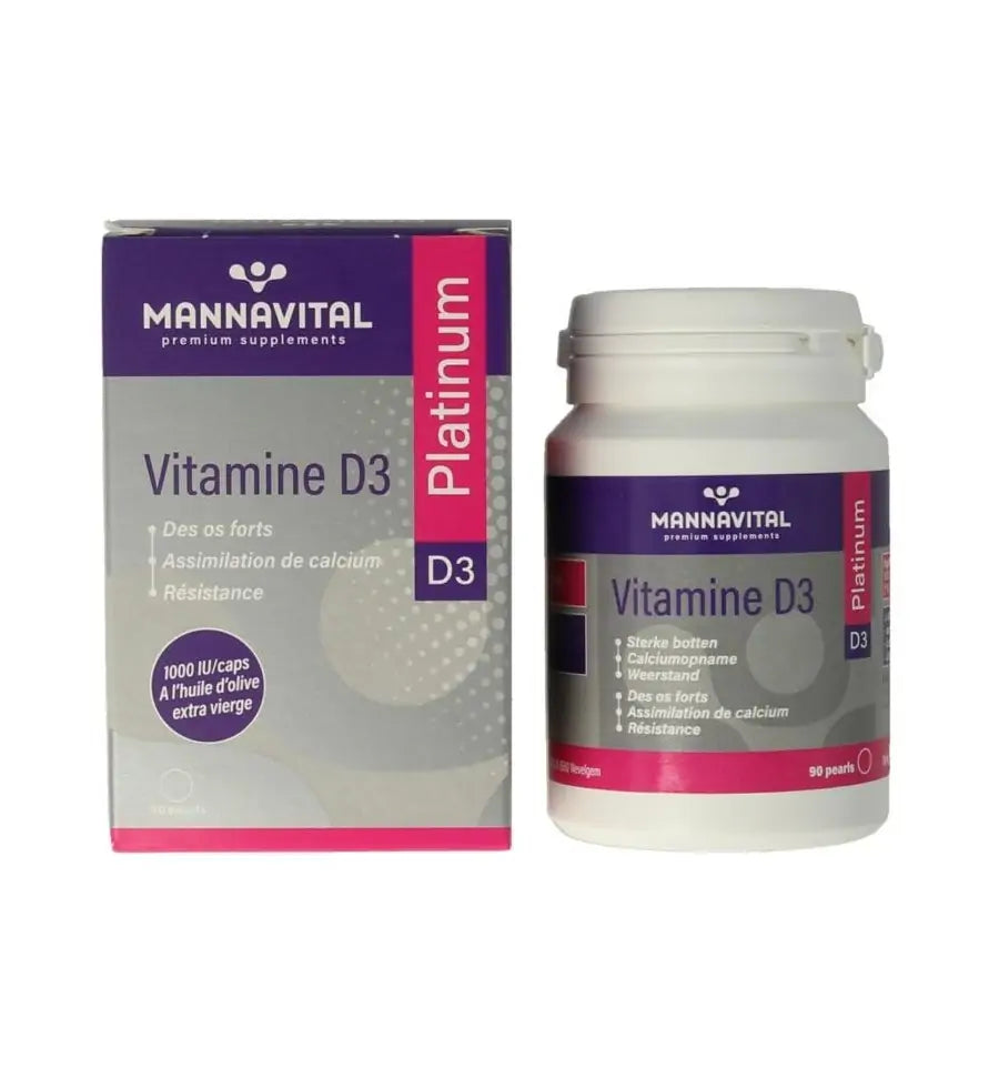 Mannavital Vitamine D3 platinum 90 capsules
