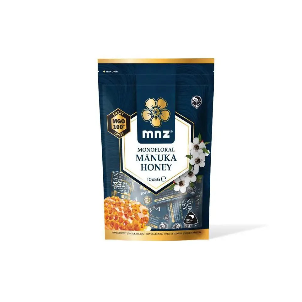 Manuka New Zealand Manuka honing MGO 100+ snappak 50 gram