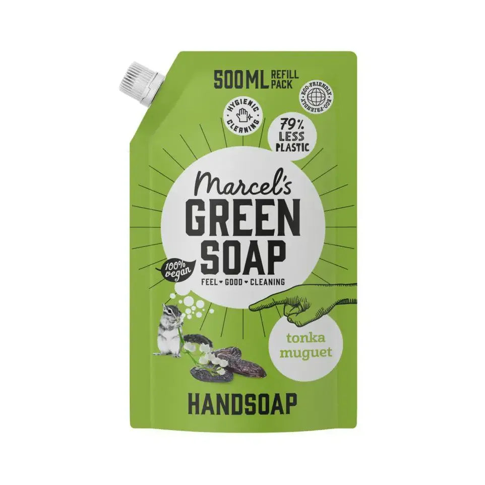 Marcels Green Soap Handzeep tonka & muguet navul 500 ml