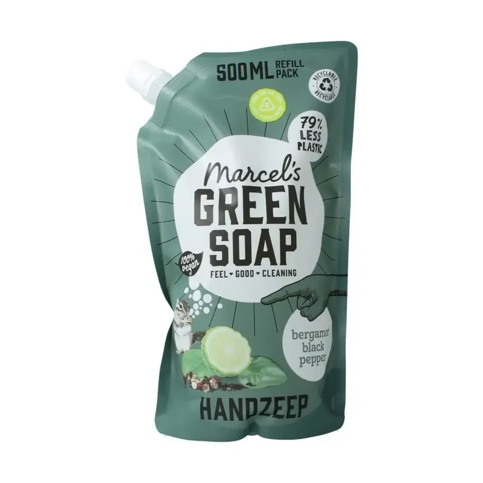 Marcel`s GR Soap Handzeep bergamot & black pepper navul 500 ml