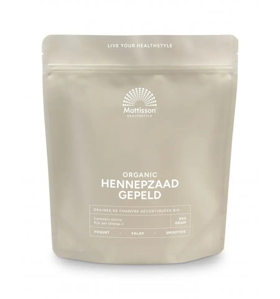 Mattisson Biologisch Hennepzaad Gepeld 800 gram