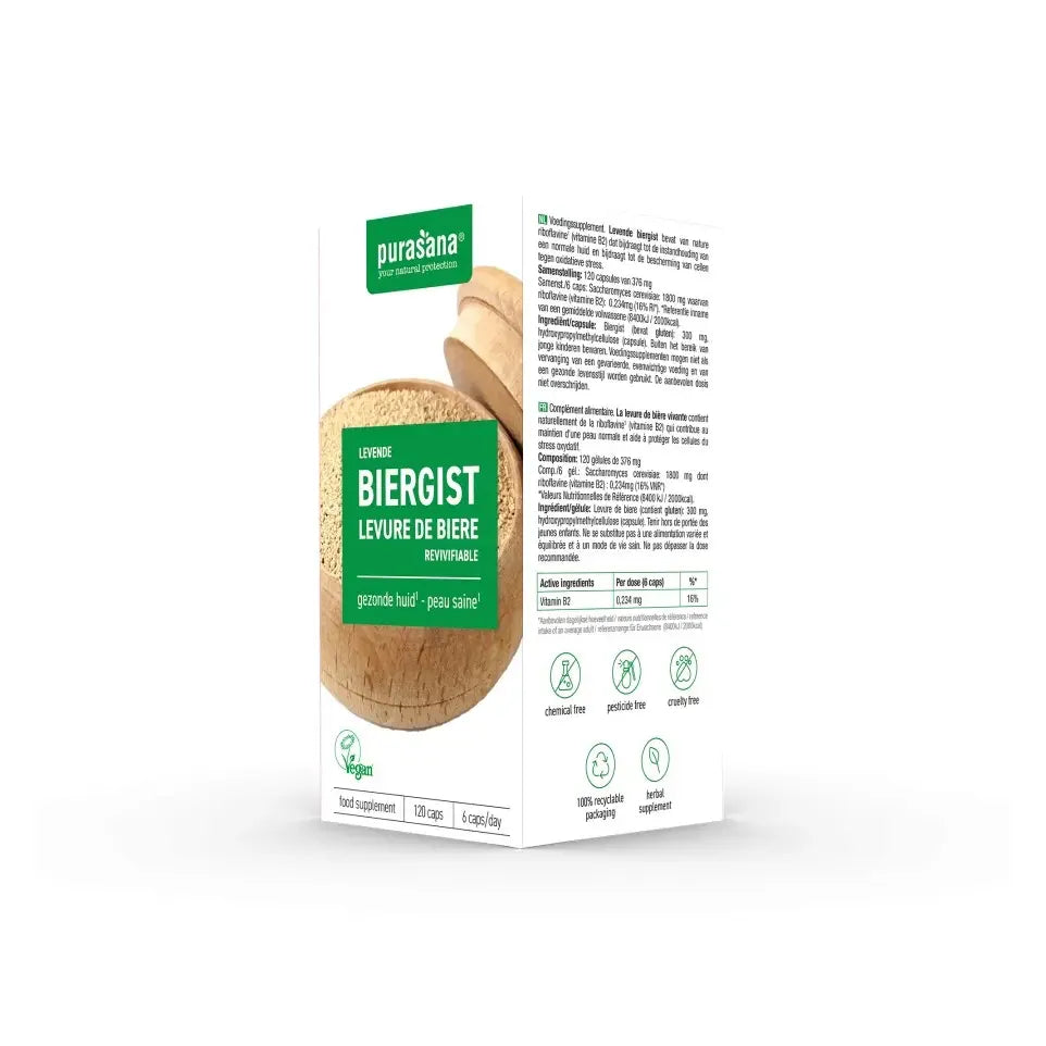 Purasana Levende biergist 120 capsules