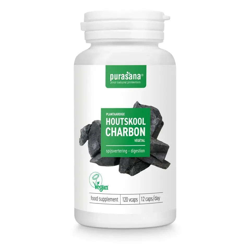 Purasana Plantaardige houtskool 120 vcaps