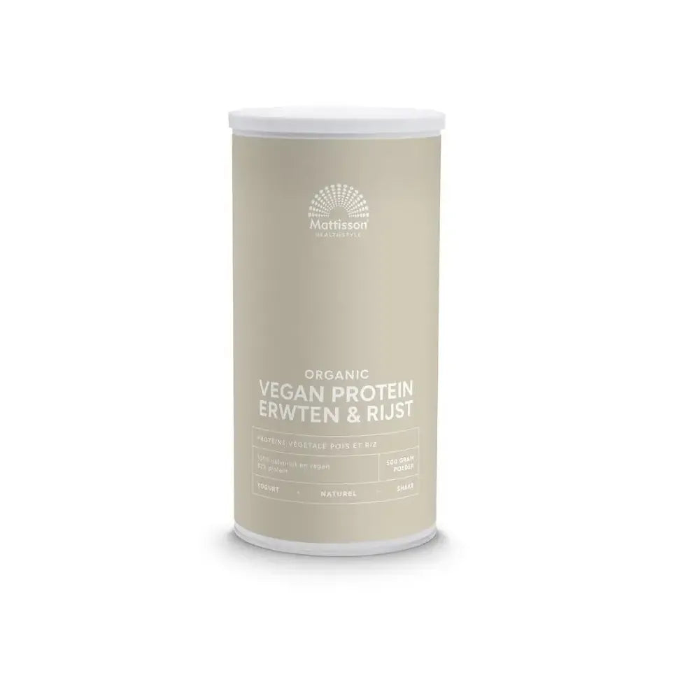 Mattisson Biologisch Vegan Proteïne Erwten & Rijst Naturel 500