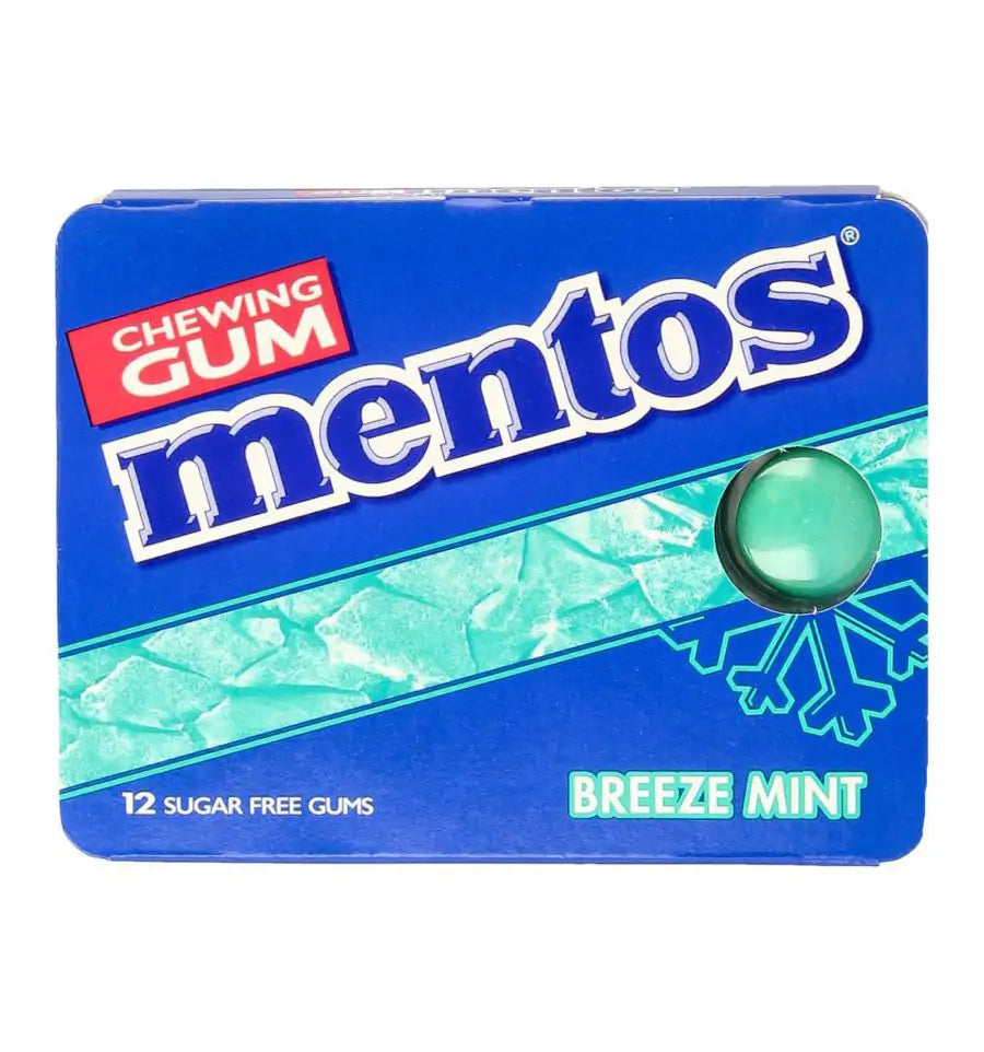 Mentos Gum breeze mint 12 stuks