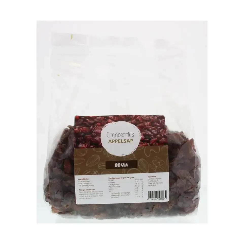 Mijnnatuurwinkel Cranberries gezoet met appeldiksap 1 kg