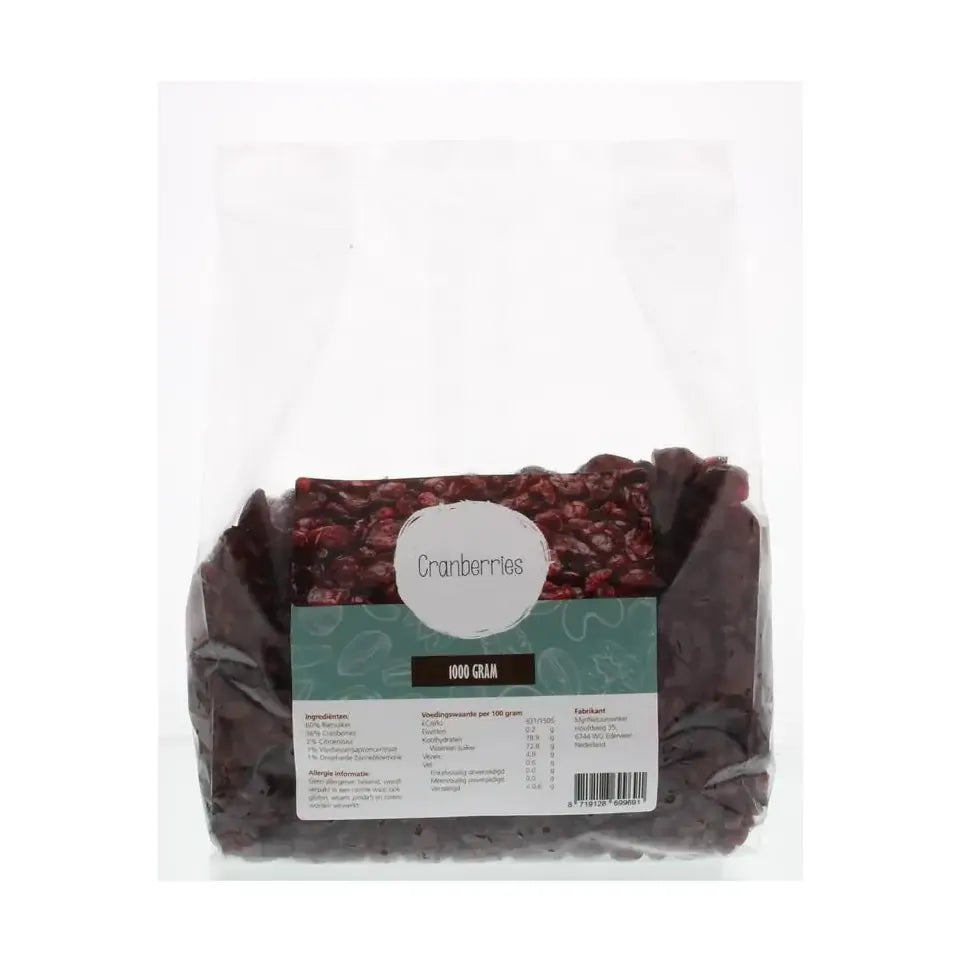 Mijnnatuurwinkel Cranberries rietsuiker 1 kg