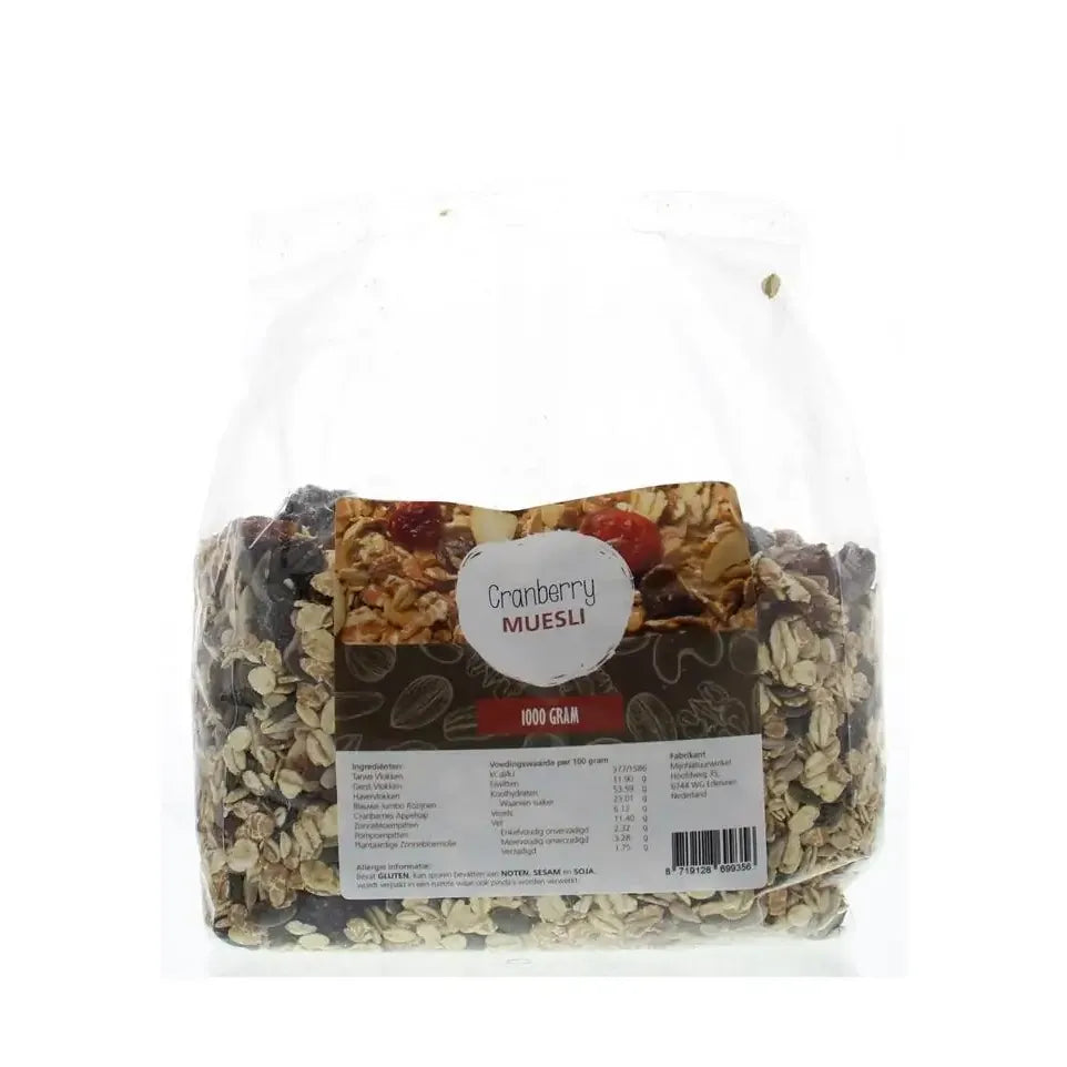 Mijnnatuurwinkel Cranberries muesli 1 kg