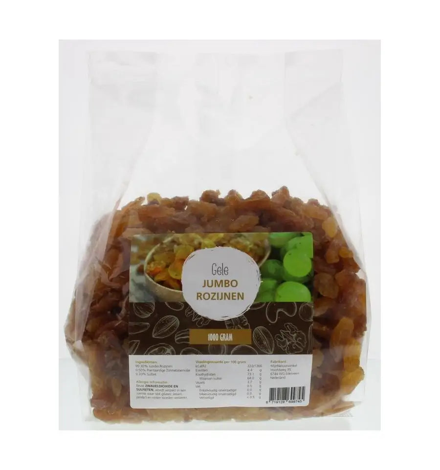 Mijnnatuurwinkel Gele jumbo rozijnen 1 kg