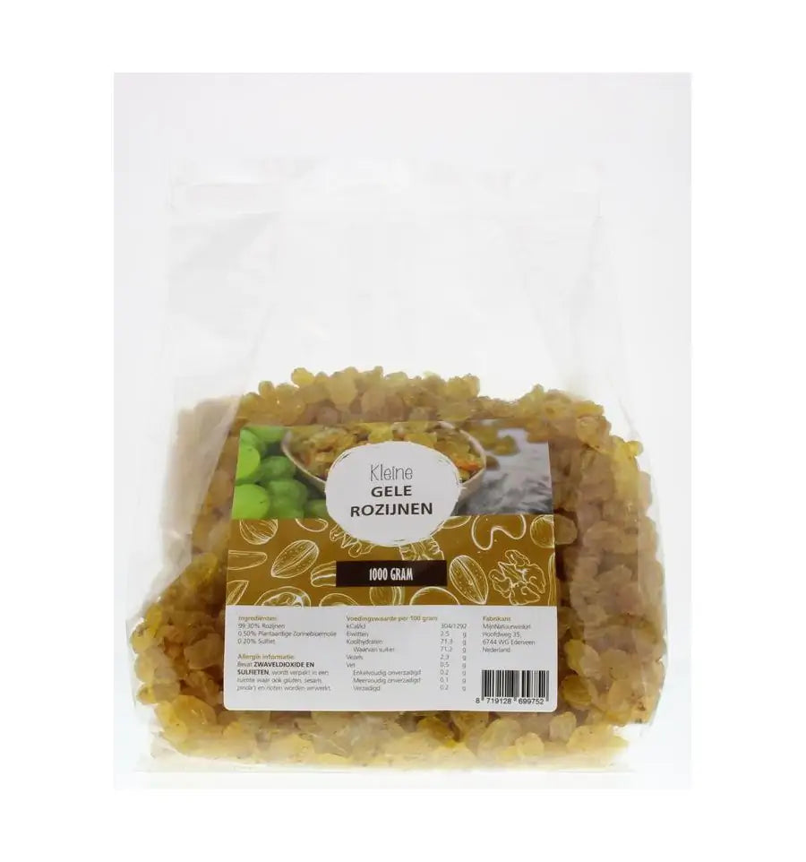 Mijnnatuurwinkel Gele sultana rozijnen 1 kg