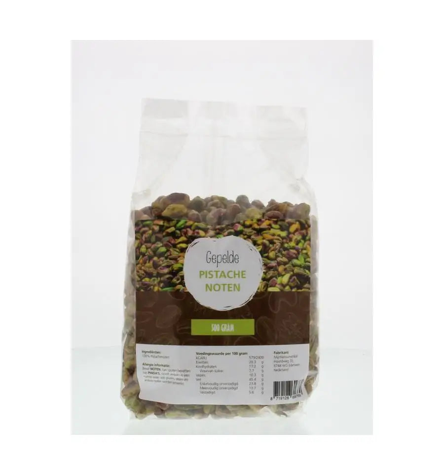 Mijnnatuurwinkel Gepelde pistache noten 500 gram
