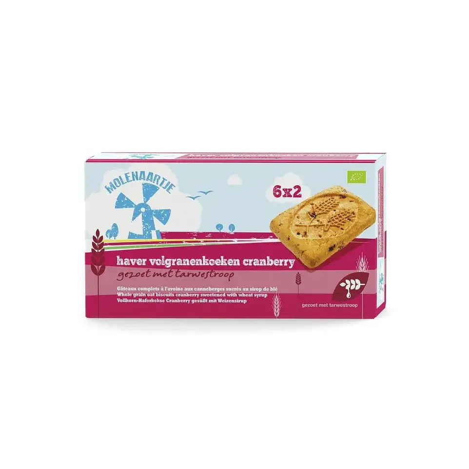Molenaartje Haver volgranenkoeken cranberry 240 gram