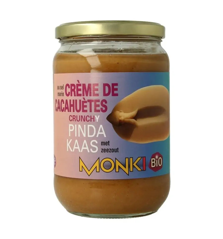 Monki Pindakaas crunchy met zout 650 gram