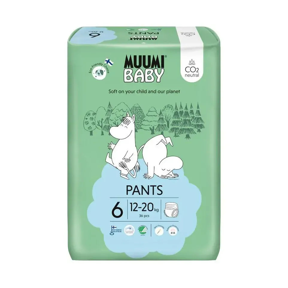 Muumi Baby Ecologische luierbroekjes maat 6 junior 12-20kg 36